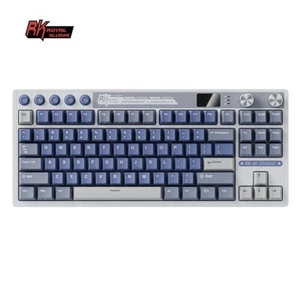 RK M87 Wireless Game Mechanical Keyboard with Screen Dual Knob Blue-Chartreuse - Picture 1 of 7