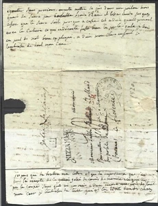 1820 PREFILATELICA CON TESTO DA  NIZZA MARE X FIRENZE - Picture 1 of 2