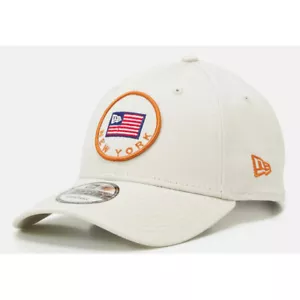 New Era USA Flagge New York Trucker Curve Peak Sand Hut Kappe - Bild 1 von 4