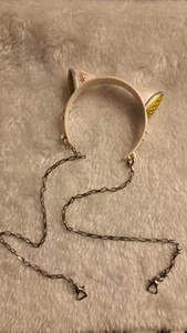 Angel philia cat ears headband with chains white color - Picture 1 of 3
