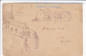 EIFEL , KREIS EUSKIRCHEN , GRUSS AUS BERK , DAHLEM , " HANDGEMALT , 1898 - Picture 1 of 2