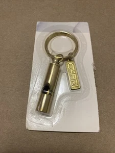 Vintage New Sealed Capri Whistle Key Chain - Brass Colored- Tobacco - Picture 1 of 3