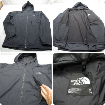 Chaqueta The North Face Para Hombre XL Negra DryVent Con Capucha Cremallera Completa Impermeable 3 en 1 Foto 1 de 4