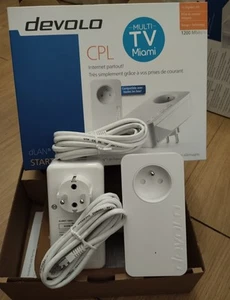 CPL DEVOLO Dlan 1200, 2 ADAPTATEURS ET 2 FICHES JR45 COMPATIBLE AVEC TOUTES BOX - Photo 1/6