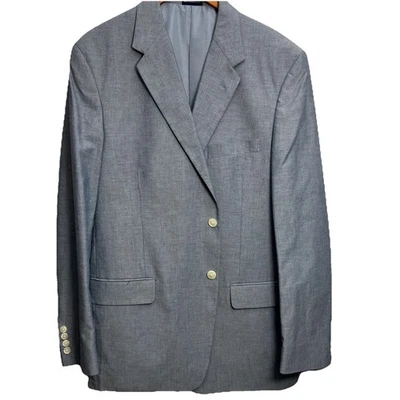 Blazer Hombre Talla 44L Stafford Piel de Tiburón Azul Traje Chaqueta Abrigo Deportivo Foto 1 de 4