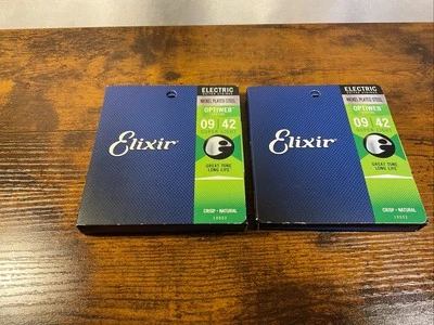 Elixir Strings 19002 Optiweb Electric Guitar Strings -.009-.042 Super 2 Pk. - Image 1 of 2