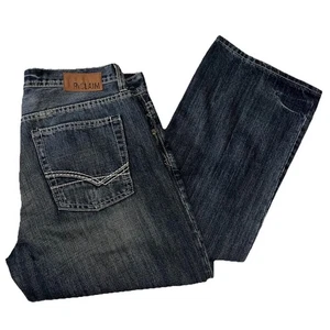 ReCLAIM Loose Straight Denim Jeans Mens 34X (34x36) Blue Jeans Pants Cotton Tall - Picture 1 of 13