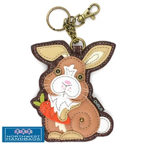 BUNNY RABBIT CARROT CHALA PAL KEY FOB COIN PURSE KEYCHAIN - Picture 1 of 2