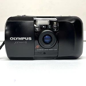Olympus Mju-1 35mm Black Compact Point and Shoot Camera f/3.5 Lens With Case - Picture 1 of 14