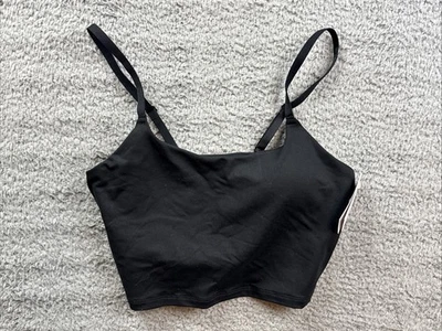 Auden Womens Size XS Cropped Lightly Lined Cami Black - Image 1 of 4