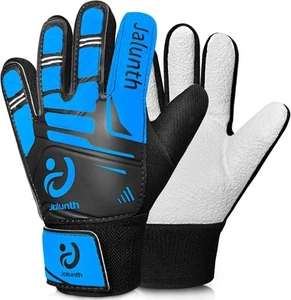 Jalunth Soccer Goalie Gloves Kids Youth Size 6 Suitable for 7-8 Years, Blue - Picture 1 of 7