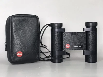 Leica Trinovid 8x20 BC Binoculars Black w/ Original Leather Case - Image 1 of 4