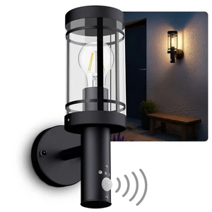 MOVI Außenleuchte mit Bewegungsmelder IP44 LED Glühbirne 4W warmweiß Wandlampe - Bild 1 von 10