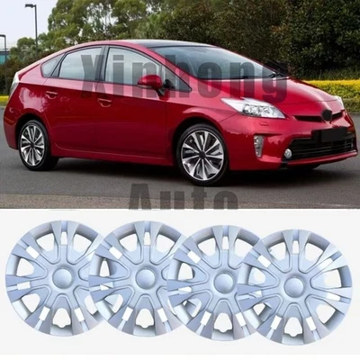 15" inch Hubcaps For Toyota Prius Wheel Rim Covers Snap On Silver 4pcs R15 Foto 1 de 4