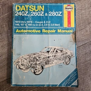 Manual de reparación Haynes Datsun 240Z 260Z 280Z 1970-1978 no bonito pero utilizable - Imagen 1 de 12