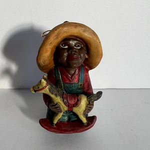 Vintage Kurts Alder Africa American Child Overalls With Toy Christmas Ornament - Picture 1 of 4