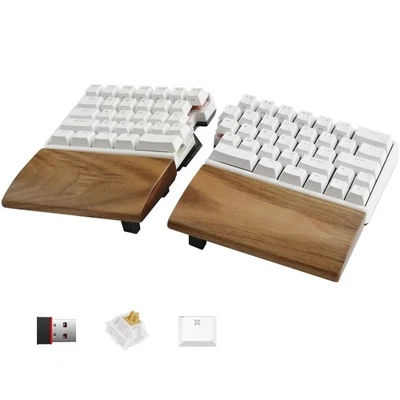 Lite: Wireless Ergonomic Split Mechanical Keyboard with Poron Foam RGB Palm R... - Image 1 of 4