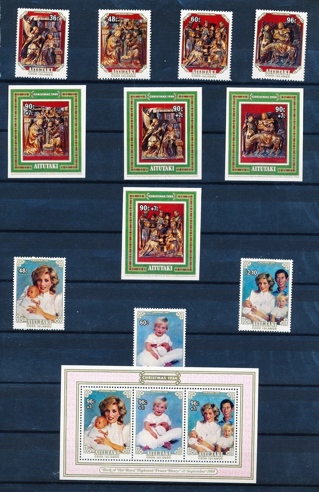 XE55636 Cook Islands Aitutaki christmas holidays fine lot MNH - Image 1 of 1