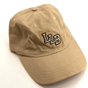 L.L. Bean LLB diagonal initials beige cotton made USA dad cap - Picture 1 of 7