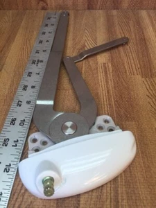 Roto X-drive Dual Arm Operator Vinyl Window OP06-7507-00 STAINLESS STEEL RH WHT - Picture 1 of 12