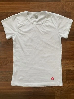 Camiseta Limited Too Jóvenes Niñas 14/16 Blanco Detalle Flor Rosa Escuela Informal Foto 1 de 4