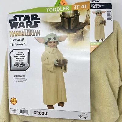 Disfraz de Halloween Star Wars The Madalorian Grogu Talla 3T a 4T Nuevo Foto 1 de 4