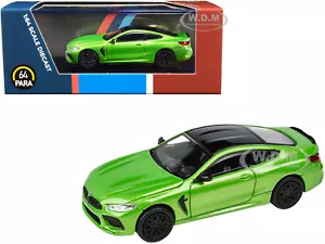 BMW M8 COUPE JAVA GREEN MET. W/BLACK TOP 1/64 DIECAST MODEL CAR PARAGON PA-55216 - Picture 1 of 2