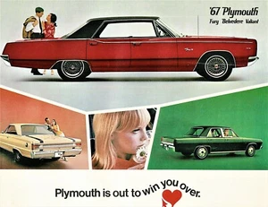 1967 Plymouth Fury Belvedere GTX Satellite Valiant Wagons Vintage Sales Brochure - Picture 1 of 1