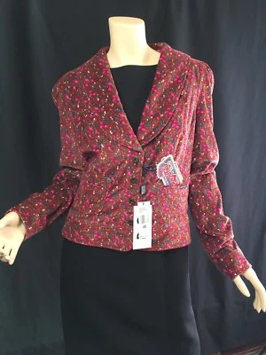 Love Affair By Dolce & Gabbana Corduroy Multicolored Floral print Jacket Sz48 - Image 1 of 4