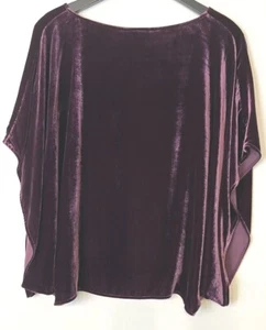 Eileen Fisher Raisinette Velvet Kimono Top Sz XS NWT $258 - Picture 1 of 4