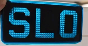 RARE Vintage Blue GLASS SLO Tail Tag Light Car Truck HoT RaT RoD SLOW - Picture 1 of 5