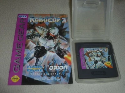 SEGA GAMEGEAR VIDEO GAME ROBOCOP 3 CARTRIDGE ONLY GEAR CART W MANUAL RARE - Image 1 of 2