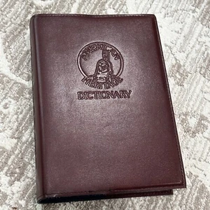 American Heritage Desk Dictionary Hardcover Leather Dust Cover 1981 Illustrated - Picture 1 of 12