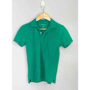 CREWCUTS outlet boys sz 14 green pique hot dog logo polo EUC - Picture 1 of 3