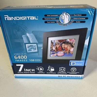 Pandigital PAN7000DW 7” Digital Photo Frame 6400 Images New In Box - Image 1 of 4