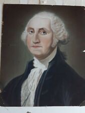 J.Hay- Pastel Portrait of George Washington Signed Dated July 4,1857 on back 