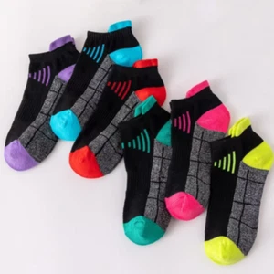 Women Low Cut Athletic Sport Casual Solid Classic Cotton Ankle Mesh Socks 6Pairs - Picture 1 of 10