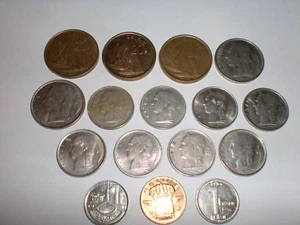 BÉLGICA (BELGIA) - 16 MONEDAS ANTIGUAS 'PRE EURO' - 1952-1998 - GAMA COMPLETA # 21E - Imagen 1 de 5