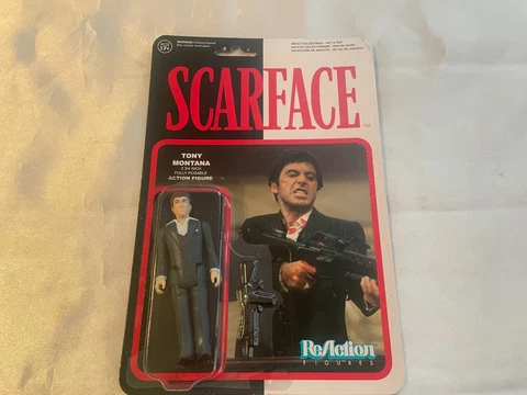 Funko ReAction Scarface Tony Montana 3" Action Figure New in Box Cover