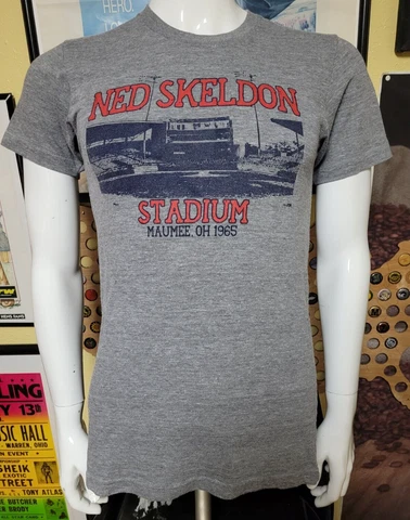 Retro Toledo Mud Hens Ned Skeldon Stadium Maumee OH T Shirt Small Jupmode NICE Cover