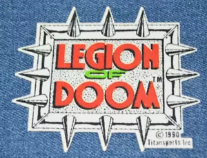 Vintage 90s LEGION OF DOOM 3" Heat Transfer Iron-On Patch WWE WWF Wrestling - Picture 1 of 4
