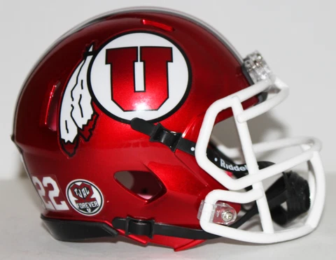 2022 Utah Utes Custom Riddell Mini Helmet vs USC PAC 12 Championship Cover