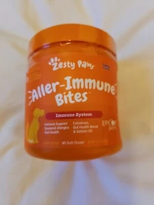 ZESTY PAWS Allergy Immune Supplement - With Omega 3 Salmon Fish Oil EX6/2026 - Picture 1 of 4