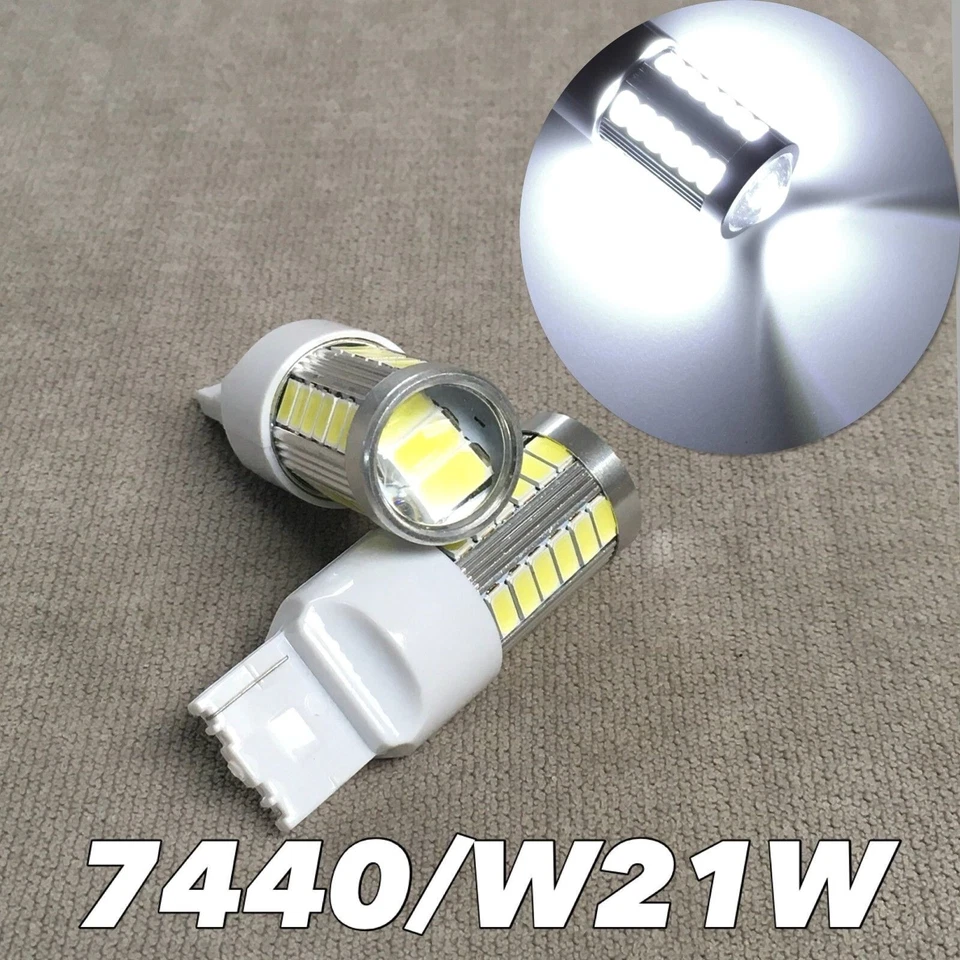 Luz de sinalização traseira T20 7440 992 WY21W 33 LED 6000K compatível com V W Saab - Imagem 1 de 1