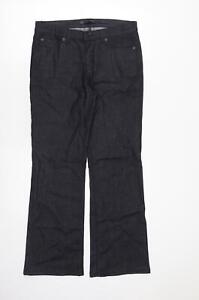 Oasis Womens Blue Cotton Bootcut Jeans Size 12 Regular Zip