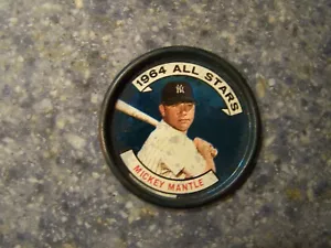 (051) 1964 TOPPS BASEBALL COIN #131B BATS RIGHT. MICKEY MANTLE - Picture 1 of 2