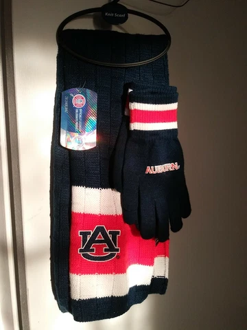 ONE AUBURN TIGERS, WARM AND COMFY, GLOVE AND SCARF SET FROM COLLEGIATE WEAR Cover