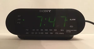 Sony Dream Machine ICF-C218 Black AM FM Digital Alarm Clock Radio MCM - TESTED - Picture 1 of 6