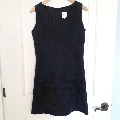 Tracy Reese Lace V-Neck Sleeveless Sheath Dress Navy Blue Size L - Image 1 of 4