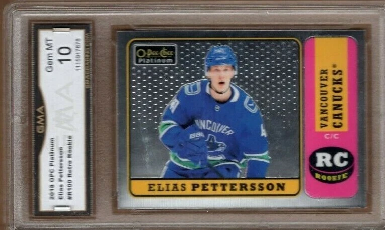 GMA 10 Gem ELIAS PETTERSSON 2018/19 OPC Platinum *RETRO* ROOKIE Card CANUCKS! - Image 1 of 1